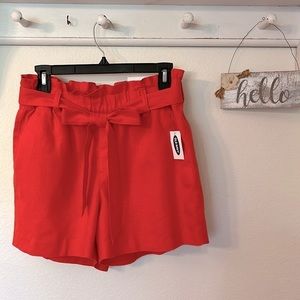🌻 Old Navy Paperbag Style Linen Shorts NWT